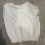 Loft White knit sweater vest  Photo 0
