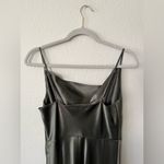 Birdy Grey  Lisa Shiny Satin Cowl Neck Olive Green Long Dress in Women’s Size S Photo 5