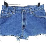 Levi's VTG 517 Relaxed Cut Off Shorts Womens Jr 11 Raw Hem Blue Denim Cotton ‘99 Photo 0