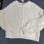 Free People  Dream Cable Crewneck Sweater Photo 3