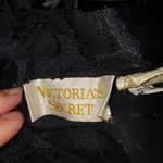 Victoria's Secret Vintage  gold label medium Black floral strappy back slip dress Photo 2