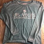 Bin 1 Women Tie Detail Las Vegas Sweatshirt/Shirt Pastel Green Size Small/Medium Photo 4