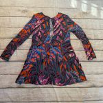 Mara Hoffman  Herbarium Swing Dress Persimmon Abstract Print Long Sleeve Medium Photo 14