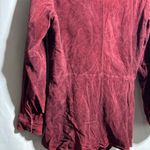 Liz Claiborne VTG Womens Burgundy Red Suede Shirt Jacket M *Distressed Boho SEE Photo 4