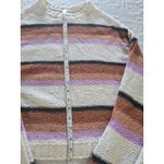 Billabong Seeing Double Striped Sweater Womens Sz S Boxy Comfy Lagenlook Earthy Photo 4