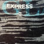 EXPRESS  Vintage V Neck Short Cap Sleeve Fashion T Shirt Pullover Lightweight XS Photo 5