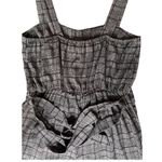 Academia Checkered Sleeveless FrontButton Up Jumpsuit Gray Culotte Fit Women’s S Photo 7