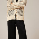 J.Crew  Montauk relaxed cardigan Buff Clay Size Medium NWT Cardi Resort Coastal Photo 0