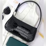 ASOS Minimalist black Crocodile Embossed Bag Photo 1