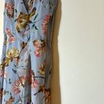 Dress Forum  Floral High Low Maxi Dress Surplice Neck Blue Size Medium Photo 5