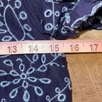 Sail To Sable STS Sail to Sable Womens Eyelet Short Sleeve Mini Smocked Dress Blue Size Small Photo 8