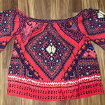 Flying Tomato  boho cold shoulder top crop Size Large Photo 0