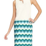 Ann Taylor  Wave Print Sleeveless Shift Dress Size‎ 6 Career Office Photo 0