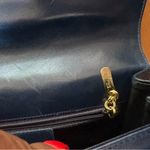 Salvatore Ferragamo  Gancini Shoulder Bag Leather navy blue vintage Photo 11