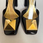 Valentino Garavani  One Stud Patent Leather Block Heel Pumps Black Size EU 37 Photo 8