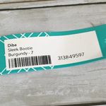 NWT Diba Women's Sleek Suede Bootie in Burgundy Red Gold Hardware Size 7 Photo 5