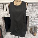 Ralph Lauren NWT  Black Sleeveless Split Pleated Blouse‎ Medium Corporate Goth Photo 8