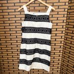 White House | Black Market  White And Black Crochet Dress Size 2‎ Photo 2