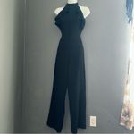 Bebe vintage Black Halter Ruffle Top Jumpsuit Outfit Womens size XS 2 Photo 5