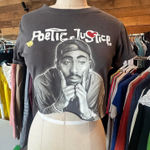 Hybrid Apparel Grey cropped tupac tee Photo 0