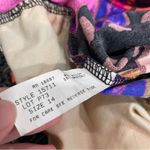 Vtg Abstract Print One Piece Swim Sz 14 Hawaiian Floral Dot Print Black Photo 10