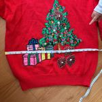 Vintage Work In Progress By Gladys Bagley Christmas Sweater Singing Works Red Size L Photo 9