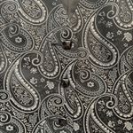 New York & Company Paisley Sleeveless Button Suit Vest Charcoal Black 8 Preppy Photo 4