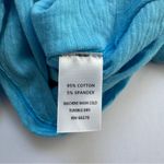 Free People  Sky Blue Boatneck Long Sleeve Tee Size Medium NWOT Photo 5