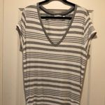 Athleta  Gray Ruched Tie Front Midi Dress with Cap Sleeves, XL Photo 3