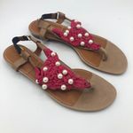 NEW Lanvin Pink Crochet Pearl T Photo 1