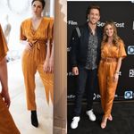 Joie  Revolve leopard print tau copper faux wrap jumpsuit celebrity‎ favorite Photo 1