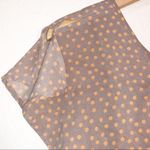 Bar III  Polka Dot Tan Orange Flowy Dress Spring Y2K Casual Mini Flutter Sleeve Photo 1