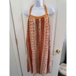 Raga Orange Striped Sleeveless Patterned Maxi Dress With Embroidered Trim XS Photo 3