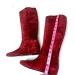 Longchamp  knee high Flat suede boots in color Red BRICK size 37 Photo 5