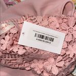 Hailey & Co. women’s size small pink solid sleeveless top with lace detail new Photo 6