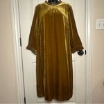 Boden Velvet Mustard Gold Adora Knee Length High Neck Dress US 12L $140 EUC Size 12 Photo 2