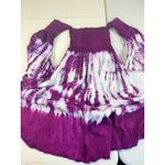 Just From Bali Purple Tie Dye Off Shoulder Bell Sleeve midi‎ Dress one size S ,M Photo 13
