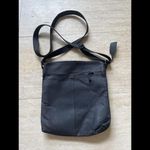 Cochor GUNMETAL Leather Cross Body Purse ZIP Close Adj Strap‎ Matte Photo 3