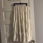 Aritzia Sunday Best White Tiered Satin Skirt Photo 3