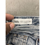 ZARA Light Wash Denim Cargo Jeans Women's Size 28x32 Relaxed Fit Utility Pants Photo 5