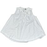 Anthropologie  Akemi + Kin White Sleeveless Palawan D Ring Blouse size Small Photo 2