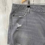 Old Navy O.G. Straight Jean Shorts Women 28 Gray High Rise Rolled Hem Distressed Photo 2
