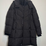 Calvin Klein  Women’s Puffer Coat Hooded Black Size XL Mid Length Photo 0