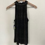 Rachel Rachel Roy Women's Metallic Pleated Blouse Tank Top Size Medium New Black Photo 11