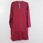 WVN For You Golden Shimmer Shift Dress Lagenlook Holiday Christmas Red Size L Photo 2