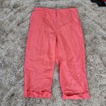 Jaclyn Smith  Rolled Hem Capri Salmon Size Large Photo 0