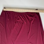 Susan Graver  Midi‎ Skirt 2X Burgundy Liquid Knit Stretch Pull On Elastic Waist Photo 7