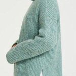 Opus Pakya Blue Green Knit Side Slit Turtleneck Jumper Sweater Small Photo 0