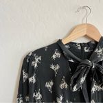 RE/DONE  60s Cowboy Necktie Equestrian Horse Print Silk Dress Photo 6