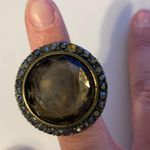 EXPRESS Elegant Black and Silver Statement Ring Photo 3